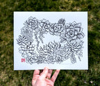 Succulent Wreath, print